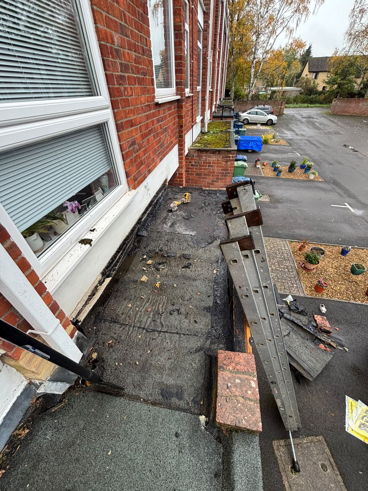 Flat roof — before photo 2 by White Horse Roofing Services, Oxfordshire