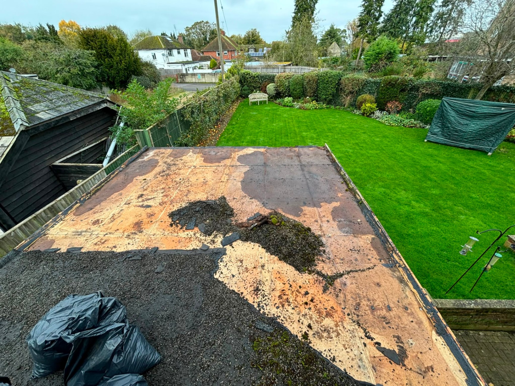 Flat roof — before photo 3 by White Horse Roofing Services, Oxfordshire